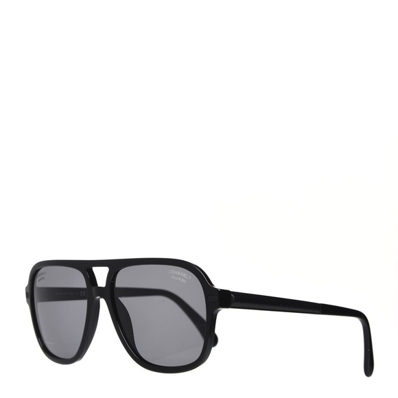 Chanel Black 5436-Q aviator sunglasses - Picture 4 of 6